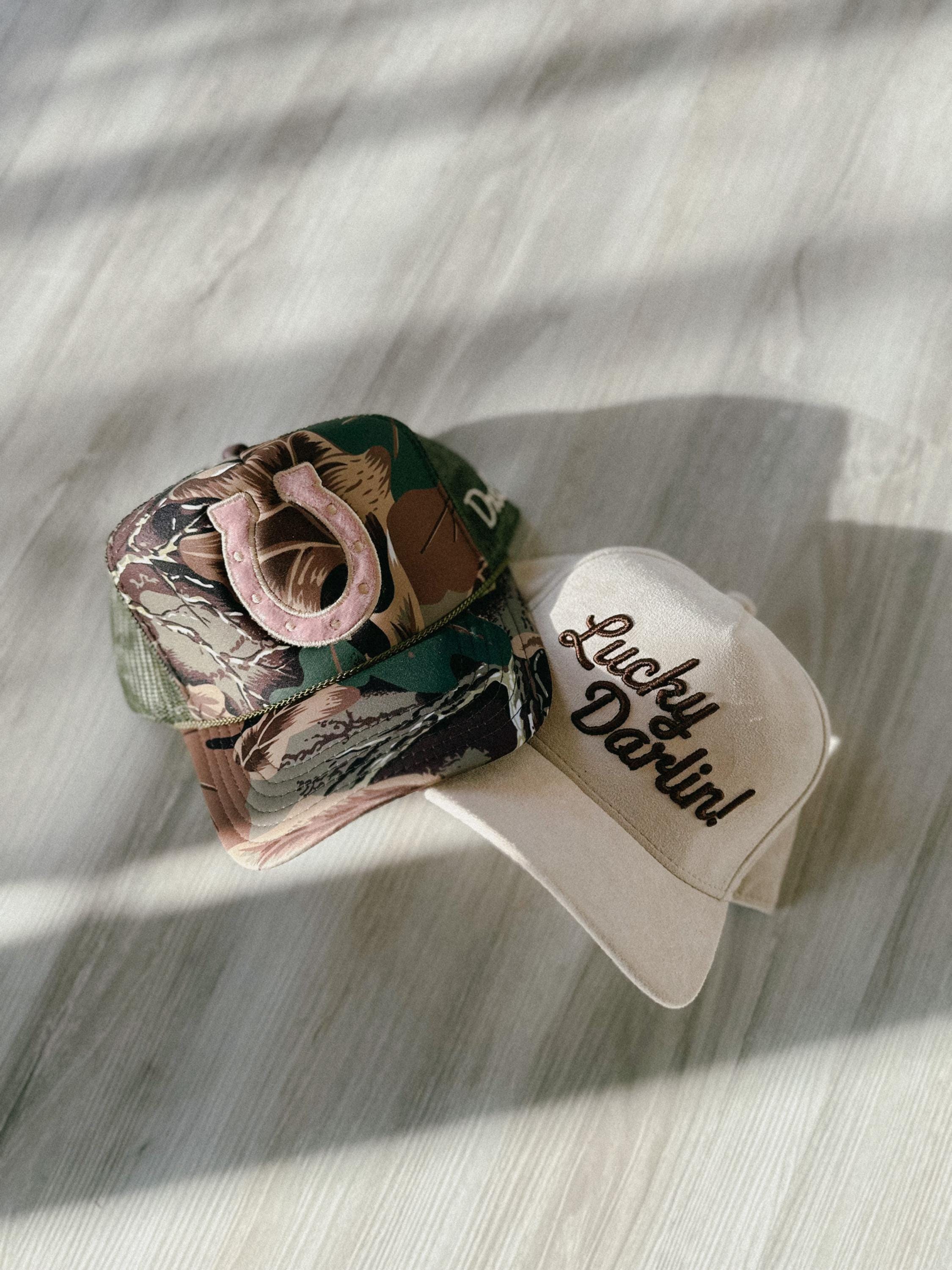 Lucky Darlin Suede Trucker Hat