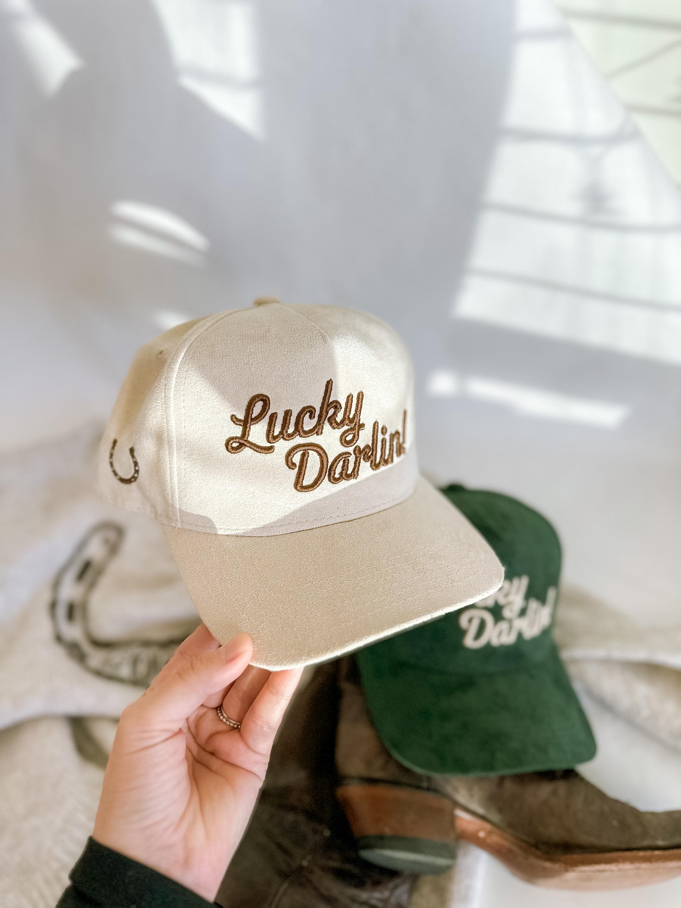 Lucky Darlin Suede Trucker Hat