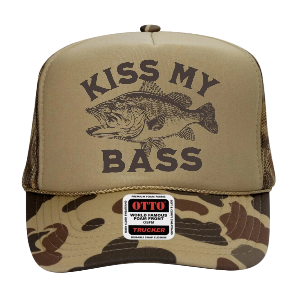 Kiss My Bass Trucker Hat