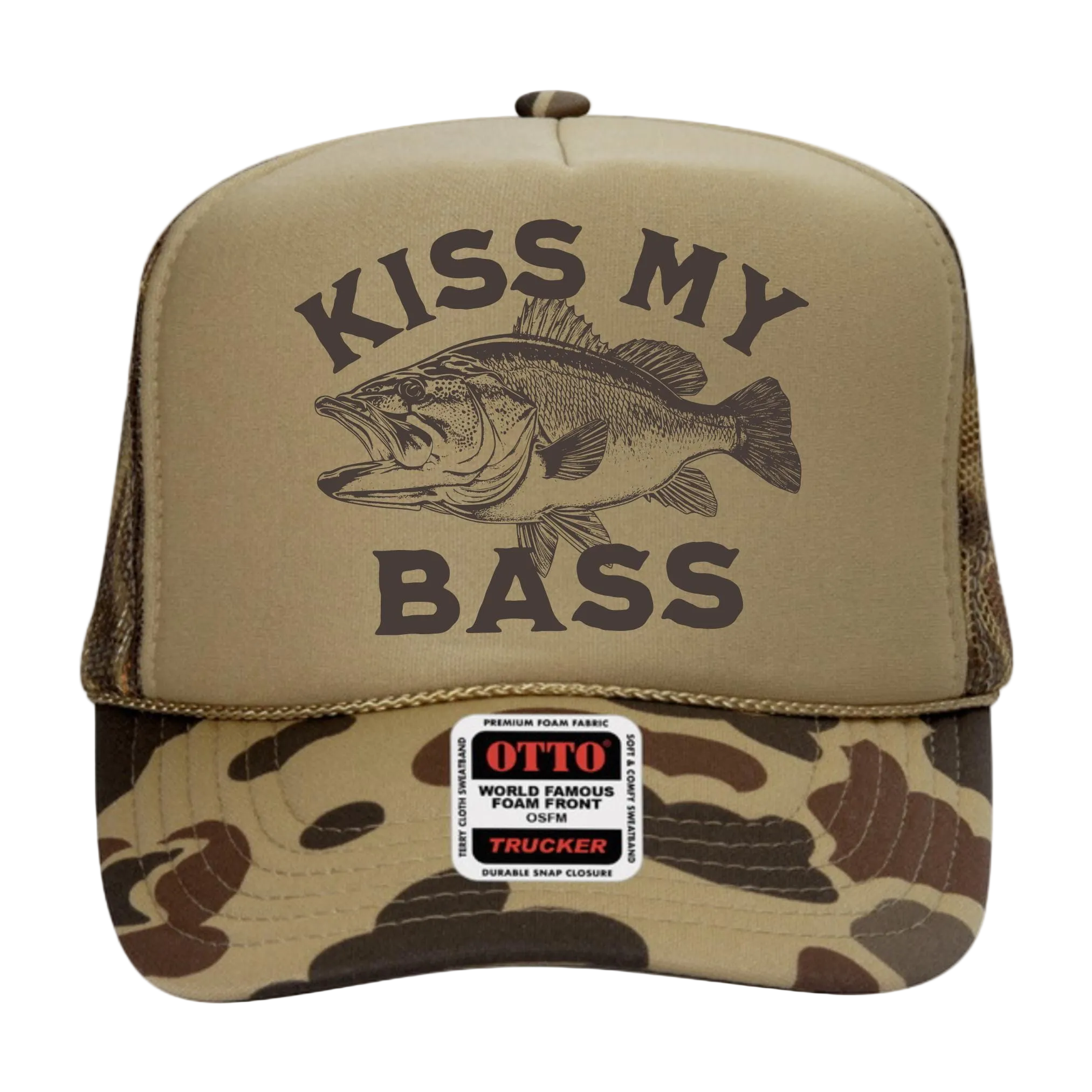 Kiss My Bass Trucker Hat