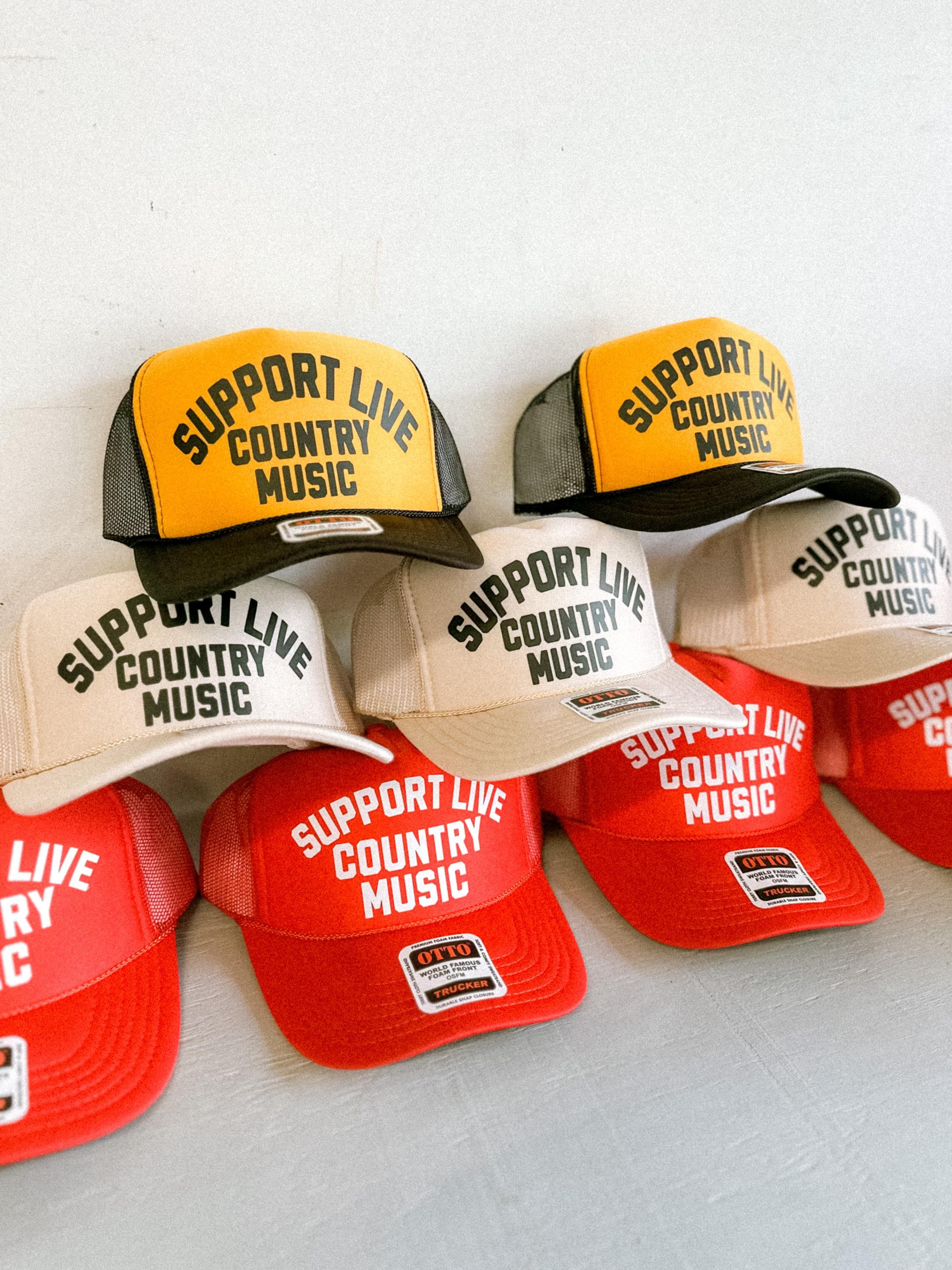 Support Live Country Music Trucker Hat