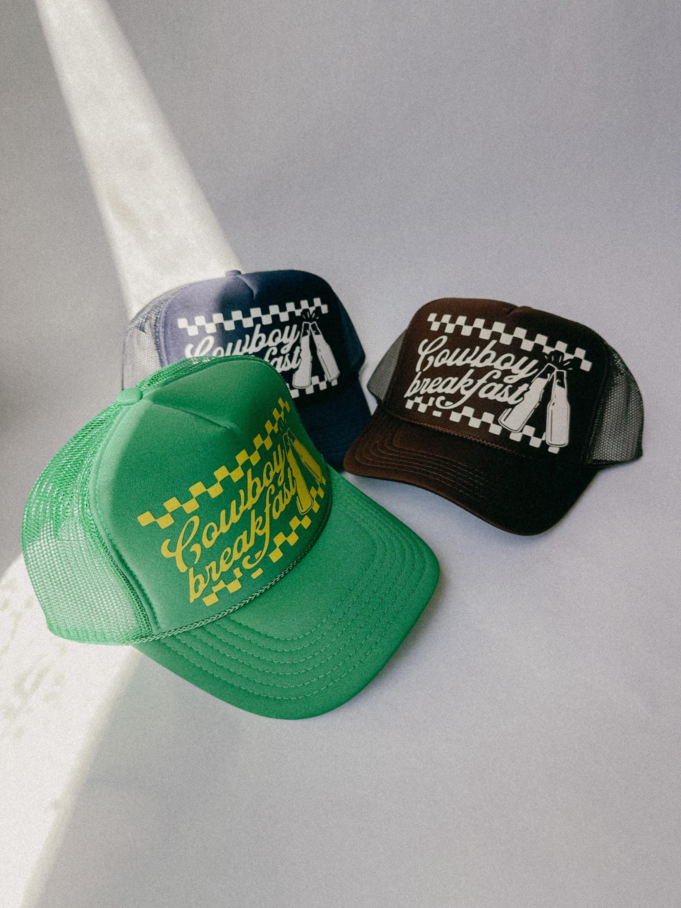 Cowboy Beer Breakfast Trucker Hat