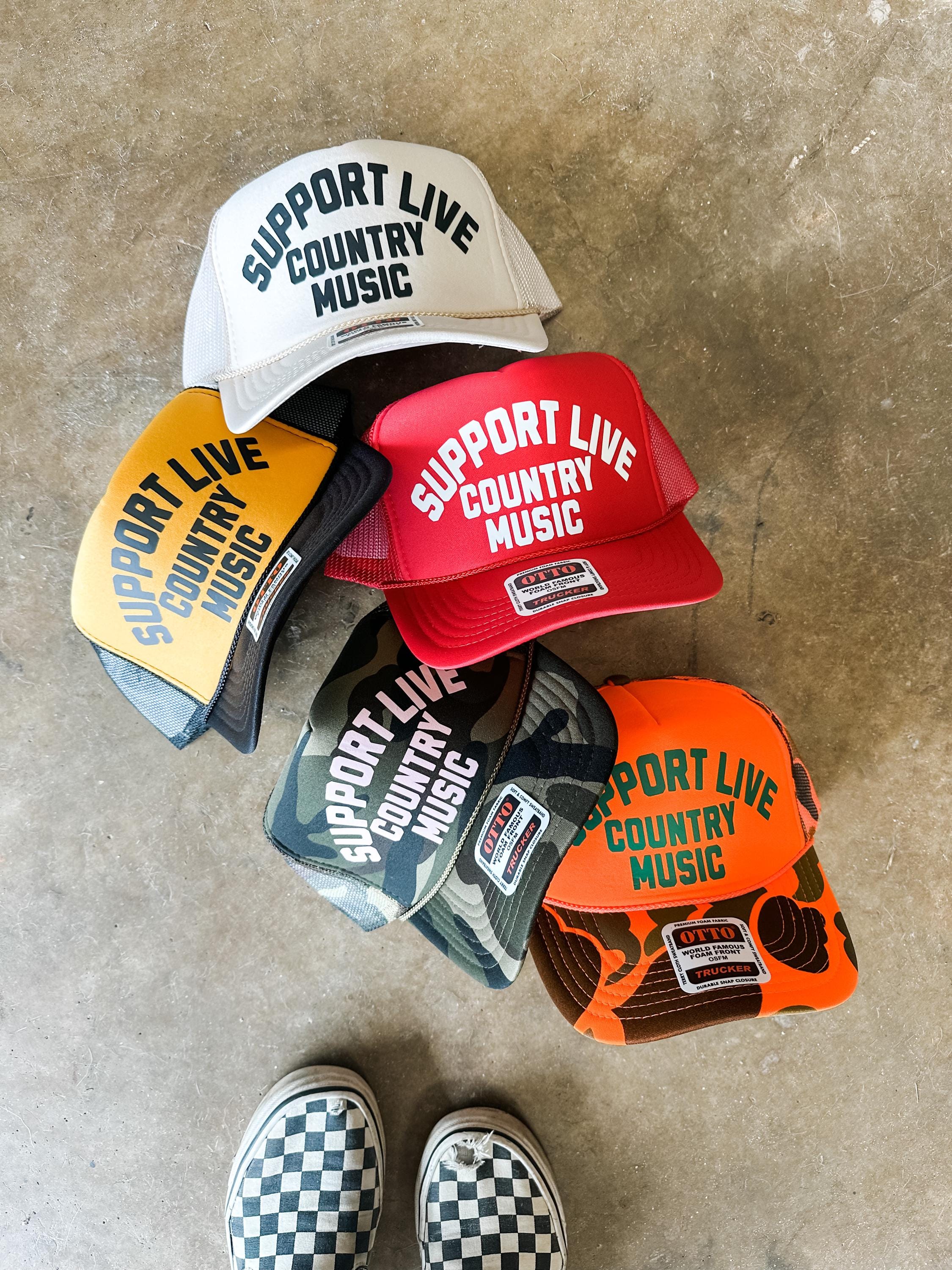 Support Live Country Music Trucker Hat