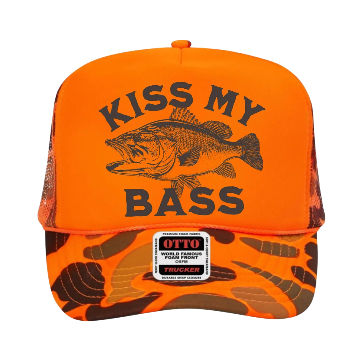 Kiss My Bass Trucker Hat