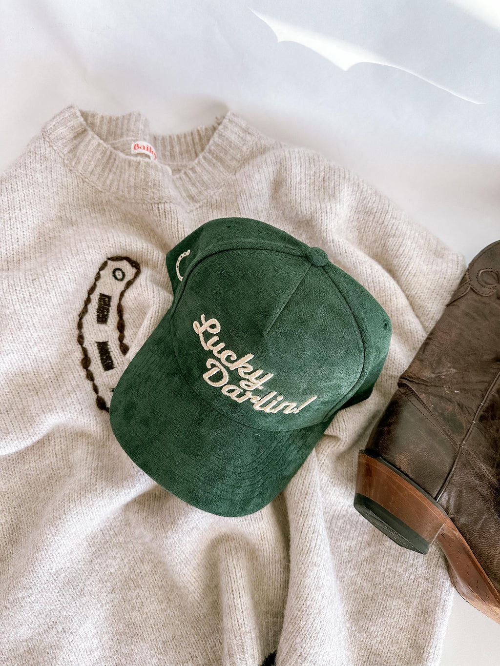 Lucky Darlin Suede Trucker Hat