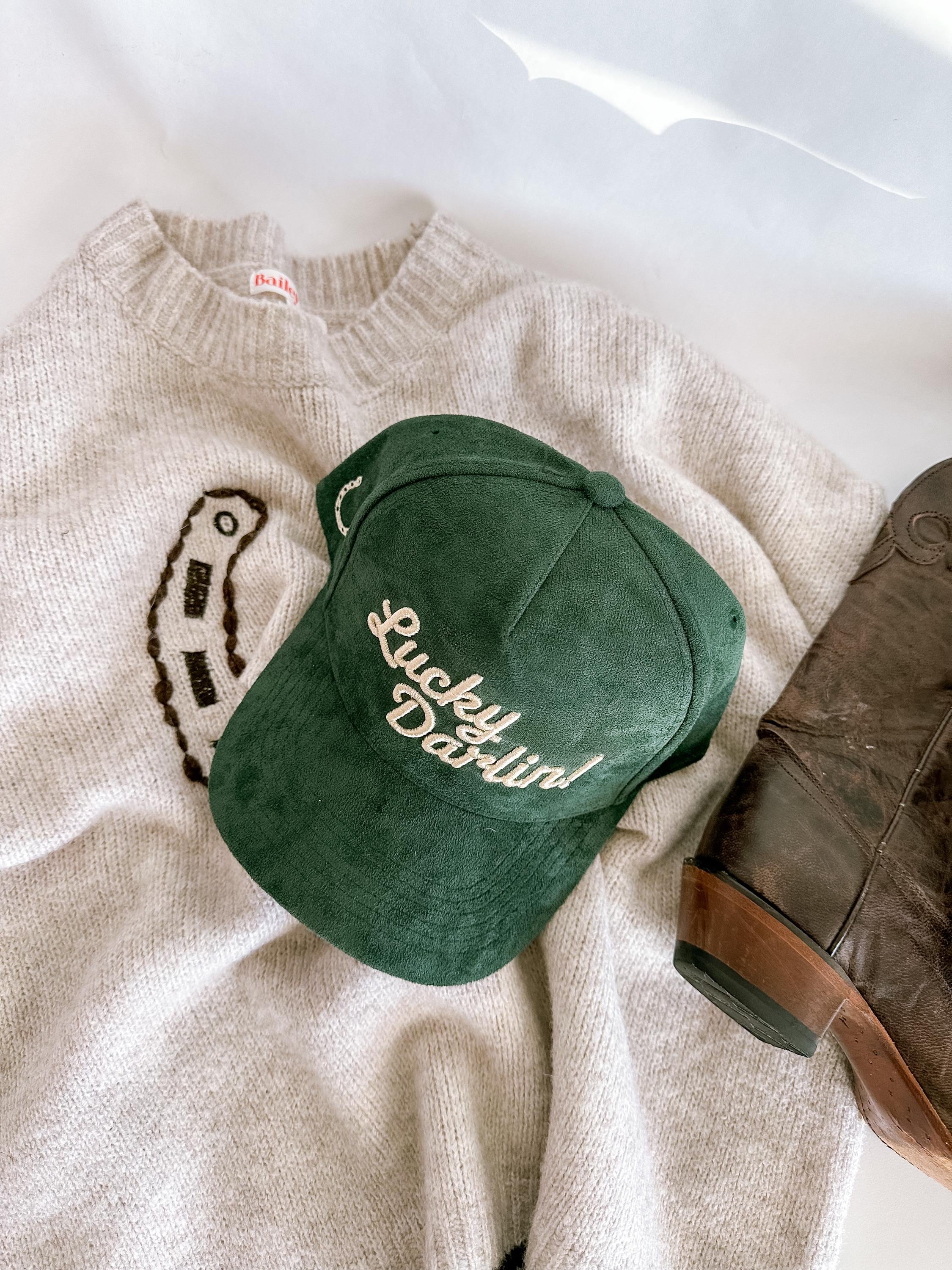 Lucky Darlin Suede Trucker Hat
