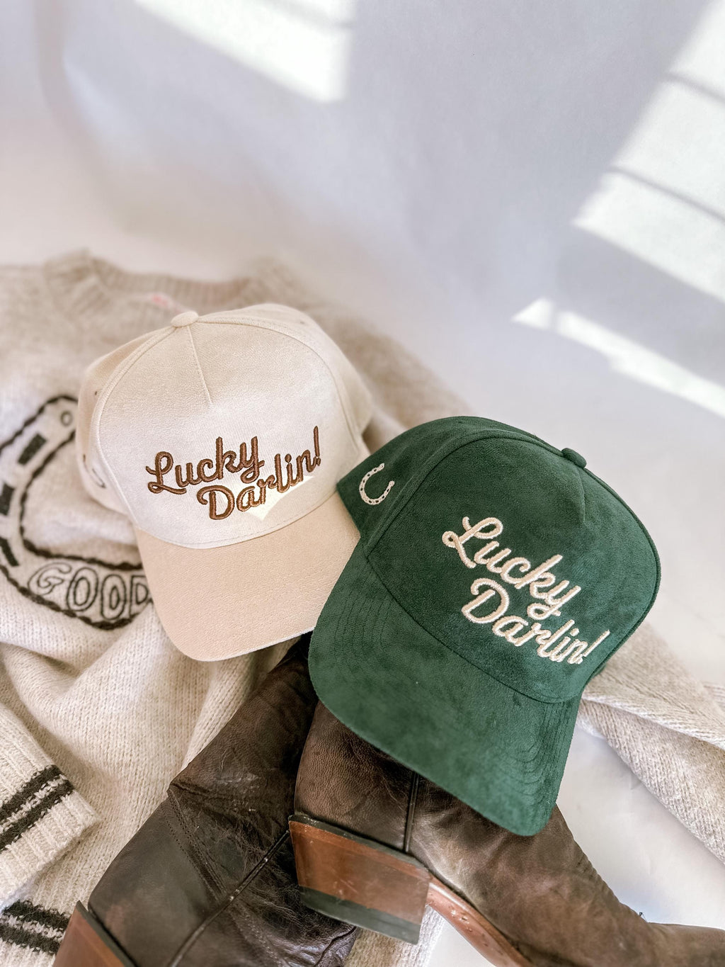 Lucky Darlin Suede Trucker Hat